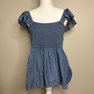 NWT Loft Ruffle Sleeve Top